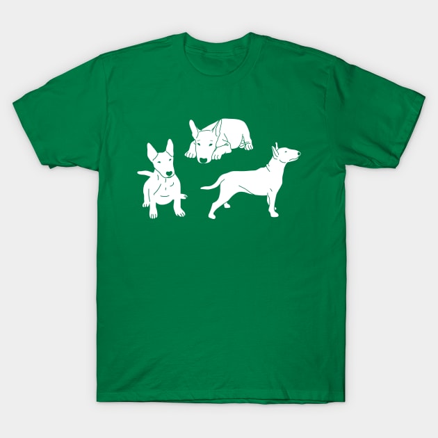 Bull Terrier Pattern T-Shirt by Wlaurence